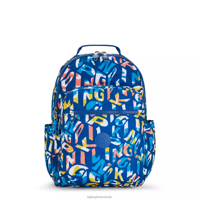 Laptop Backpacks Neon Seoul Large Printed 15" Laptop Backpack Women Kipling J6TNX344