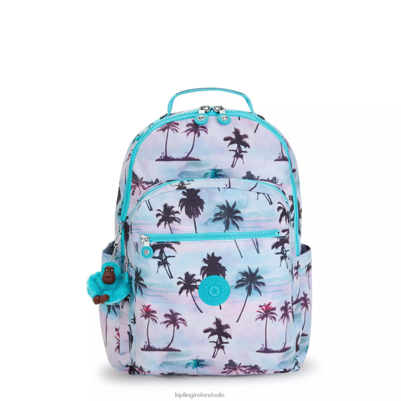 Laptop Backpacks Shadow Palm Print Seoul Large Printed 15" Laptop Backpack Women Kipling J6TNX465