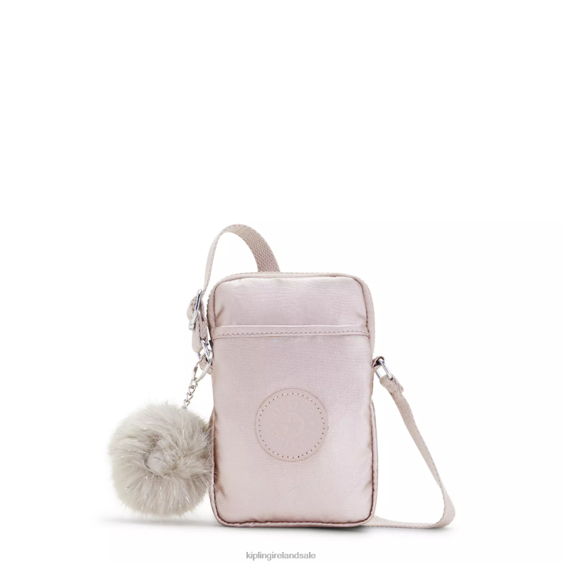 Crossbody Bags Metallic Rose Tally Metallic Crossbody Phone Bag Women Kipling J6TNX58