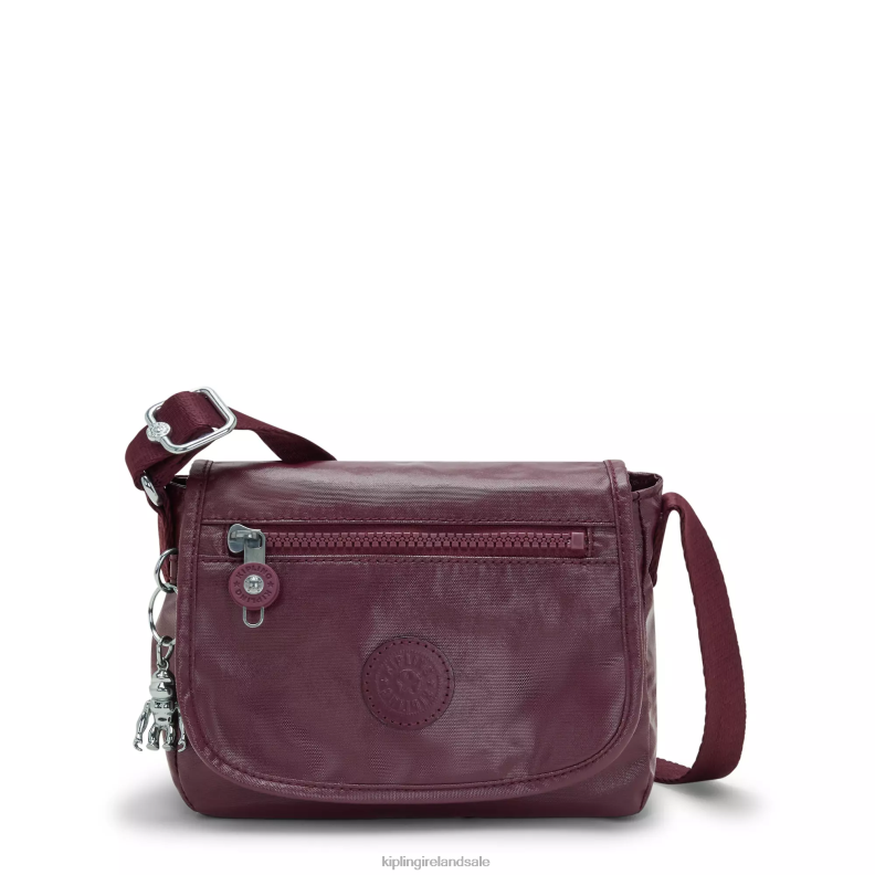 Mini Bags Burgundy Lacquer Sabian Metallic Crossbody Mini Bag Women Kipling J6TNX99